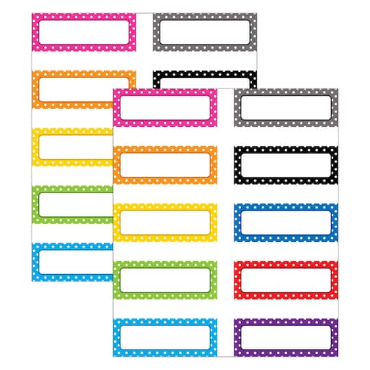 Teacher Created Resources® Polka Dots Magnetic Labels, 2 Packs of 30